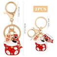thumbnail image 3 of 2 PC Fortune Cat Keychains estilo japonés encantadores Pendientes personalizados Llave de llave Holderos, 3 of 6