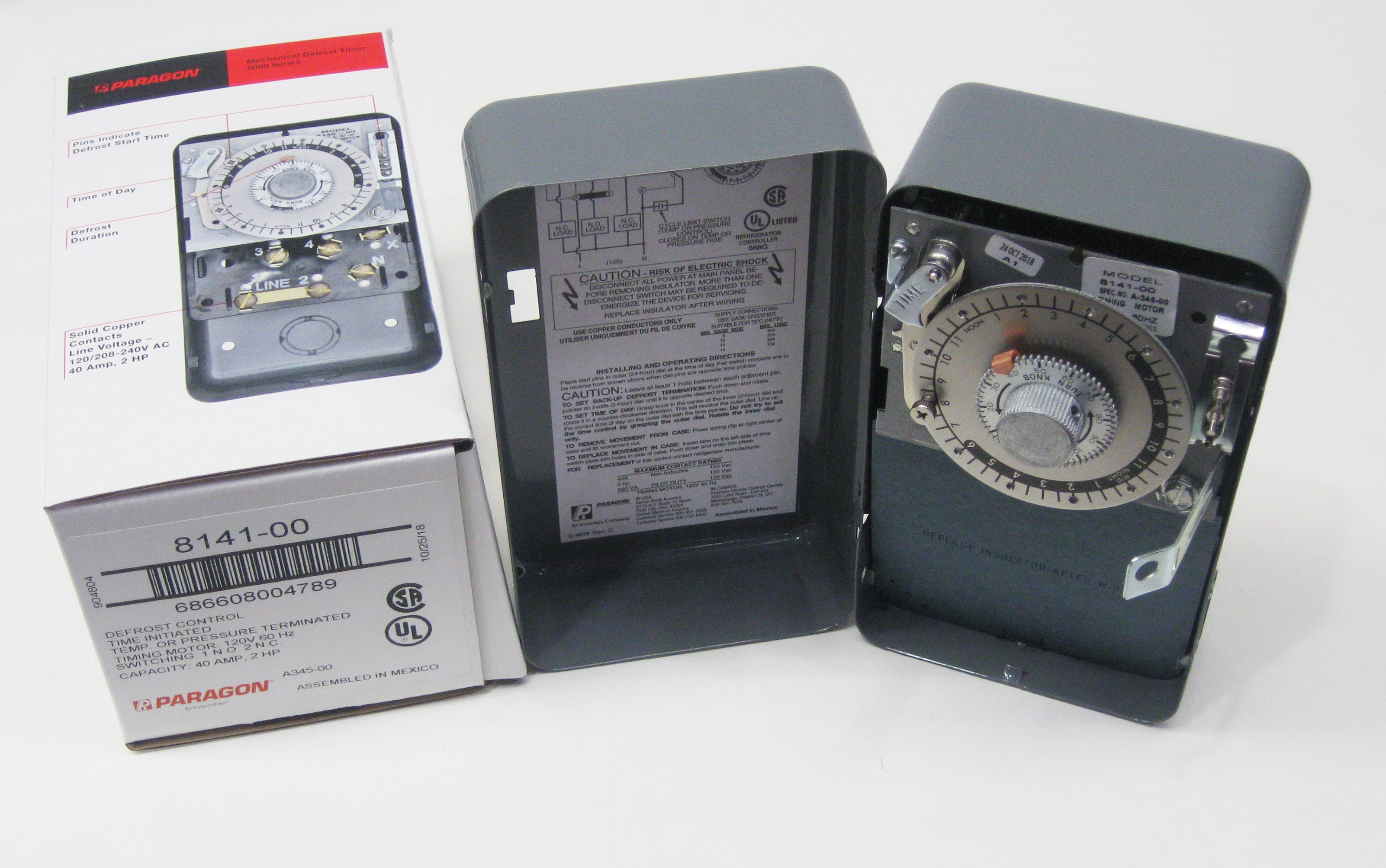 Paragon 8141-00 Defrost Control Commercial Refrigeration Timer