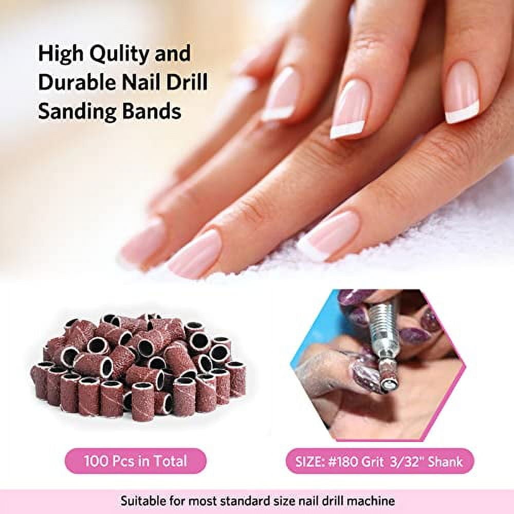 80/100/120/150/180 Grit Sandpaper Loop Nail Drill Sanding Bands For Nail  Drill Bits Wholesale | Maryton