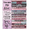 thumbnail image 2 of LHSHID to My Wife Blanket Romantic I Love You Blessing Sweet Gifts for Birthday Anniversary Valentines Christmas Thanksgiving Warm Soft Cozy Fluffy Lightweight Throw Blankets 30"x40", 2 of 5