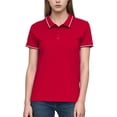 thumbnail image 2 of UVEASISHA Women's Striped Polos Shirts Quick-Dry Moisture-Wicking Business Casual Tees Breathable Lightweight Office Workout Tennis Polos Red XXL, 2 of 7