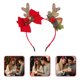 thumbnail image 2 of Diadema de astas navideñas, diadema con lazo, diadema decorativa, linda diadema para mujer., 2 of 8