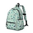 thumbnail image 2 of Light Blue Dinosaurs Geometric Pattern Cute School Backpack with Padded Back and Adjustable Shoulder Straps 13.4"x11"x4.7", 2 of 5