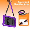 thumbnail image 4 of for iPad Mini 5th/4th Generation Case 7.9 inch 2019/2015, 360 Rotating Shockproof Cover with Stand, Handle, Shoulder Strap, Purple, 4 of 7