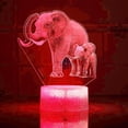 thumbnail image 2 of YSITIANNA 3D Elephant Night Light Decor Table Desk Optical Illusion Lamps 7 Color Changing Lights LED Table Lamp Xmas Home Love Birthday Children Kids Decor Toy Gift STNL#3781, 2 of 4