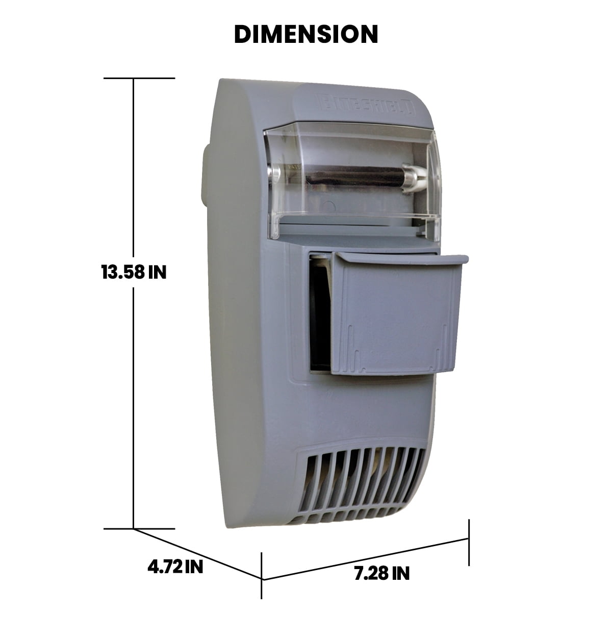 Bite Shield Electronic Wall Mount Insect Trap with UV Light, AC Powered, Grey