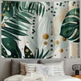thumbnail image 2 of Orinice Tropical Print Gold Dots Green Leafy Design Tapestry Wall Hanging Unique Style, Home Wall Decor Art for Living Room Bedroom Apartment Farmhouse Dorm, 4 Sizes Available 40x30inch, 2 of 6