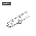 thumbnail image 3 of Unique Bargains 50Pack Ribbon Crimp Clamp Ends 25mm Cord End Clasp for DIY Craft Silver Tone, 3 of 7