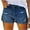 Dark Blue, variant on IROINNID Women's Jeans Hole Frayed Hem Casual Denim Shorts With Pocket