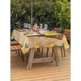 thumbnail image 3 of Outdoor Tablecloth with Umbrella Hole for Patio/Picnic/Party/Camping, Lemon Basket Summer Waterproof Table Cloth Rectangle Table Cover Washable, Farmhouse Vintage Tan (60"x 84"), 3 of 8