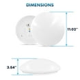 thumbnail image 6 of Luxrite 11 Inch LED Flush Mount Ceiling Light, 20W, 5 CCT Color Selectable, 1500 Lumens, Dimmable, Damp Rated, ETL Listed, 6 of 7