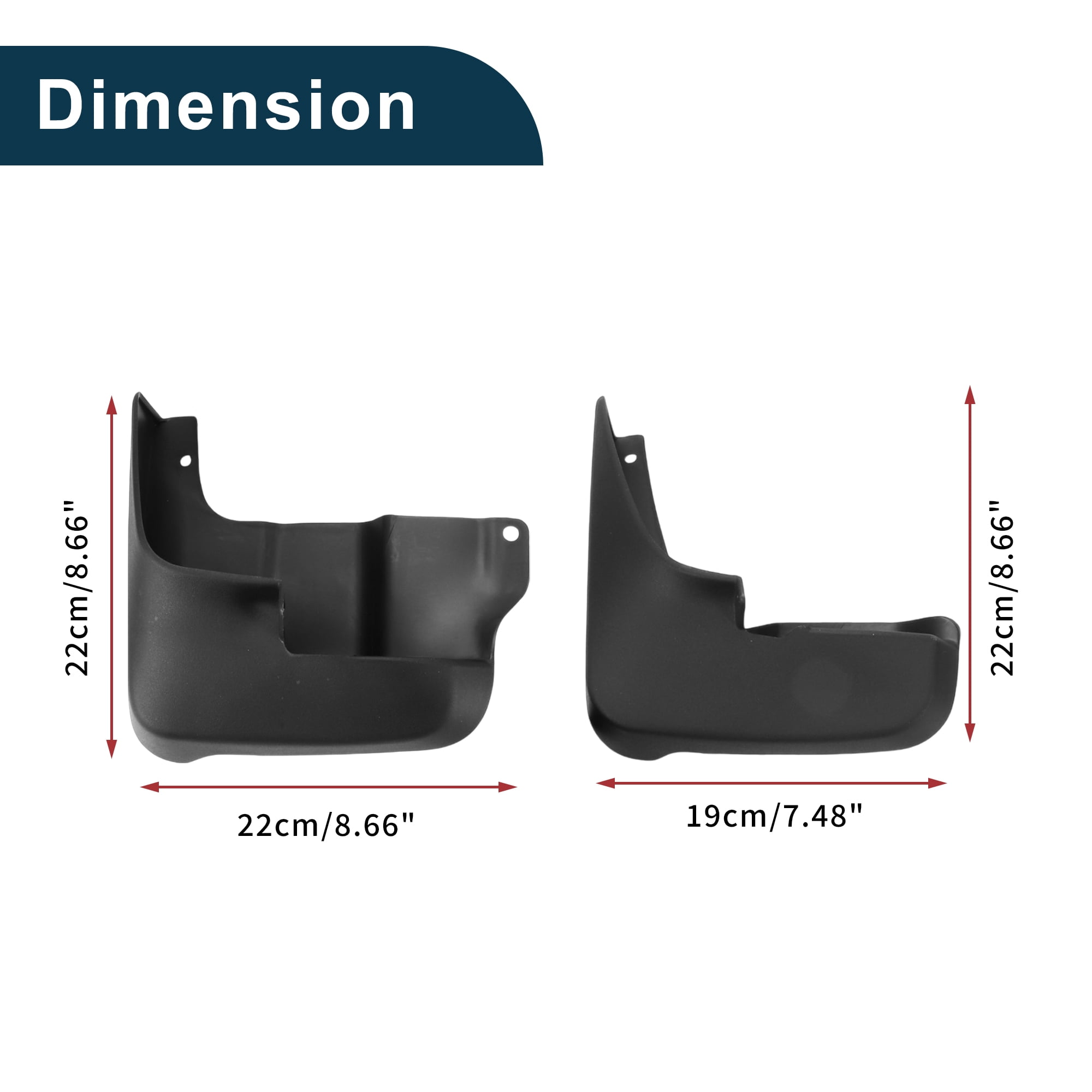 Unique Bargains Mud Flaps Splash Guards for Toyota Sienna 2004-2010 Front & Rear Mud Guards W/Mount Accessories