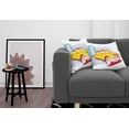 thumbnail image 3 of Ambesonne Vintage Throw Pillow Cover 2 Pack, Old Car Grunge Art, 18", Yellow Turquoise, 3 of 5
