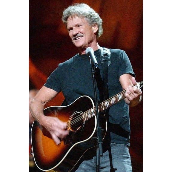 Kris Kristofferson Playing Guitar Color 24x36 Poster