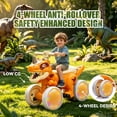 thumbnail image 3 of Xuanlur Dinosaur Balance Bike for 1-3 Year Olds, Toddler Bike with EVA Tires, Light-Up Wheels, Baby Bike with Music & Mist Spray Effects, Dinosaur Ride on Toy, Perfect First Birthday Gift, Yellow, 3 of 7