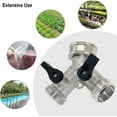 thumbnail image 5 of 2 Way Brass Tap,garden Hose Splitter, Nickel-plated,two Way Brass Tap Manifold Brass Garden Hose With 2 X3/4 Inch Brass Water Tap Connection, 5 of 5