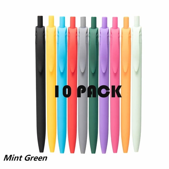 Under $5 FEOLGEHLY 10Pcs 0.5mm Fine Point Retractable Colored Gel Pens, Quick Dry Smooth Writing Silent Gel Pens, Journaling Pens, Ideal Gift for Office, Art & Daily Use, Mint Green