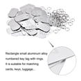 thumbnail image 3 of Uxcell Numbered Tag, Aluminum Key Tags Metal ID Tags, 1-50 Number with Ring Silver Tone Rectangle, Pack of 50, 3 of 5