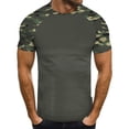 thumbnail image 2 of Men Summer Tops Men Small Long Sleeve Shirts Mens Tees Shirts Mens V Neck Casual Medium Short Sleeve Athletic Long Tee Clothe Set Athletic Tee Top Running S Tops Army Green M, 2 of 5
