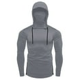 thumbnail image 3 of Bibifish Hoodies For Men Fall Fashion Tight Fit Hoodies With Face Mask Trendy Lightweight Breathable Outdoor Athletic Sun Shirts, 3 of 4