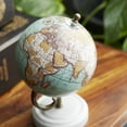 thumbnail image 4 of DecMode 5" Teal World Map Globe with Marble Base, 4 of 8