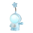 thumbnail image 1 of Mini luz nocturna de astronauta decorativa con función de sacapuntas para niñas USB Azul, 1 of 9