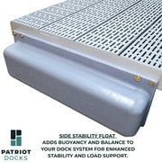 Patriot Docks Low-Profile Premium Floating Dock Section with Gray Poly Decking (D-32011)