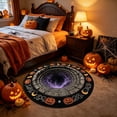 thumbnail image 5 of 3D Optical Illusion Halloween Rug Spooky Hole Pumpkin Ghost Printed Circular Floor Mat Non Slip Decorative Round Doormat For Entryway Bedroom Halloween Party, 5 of 5