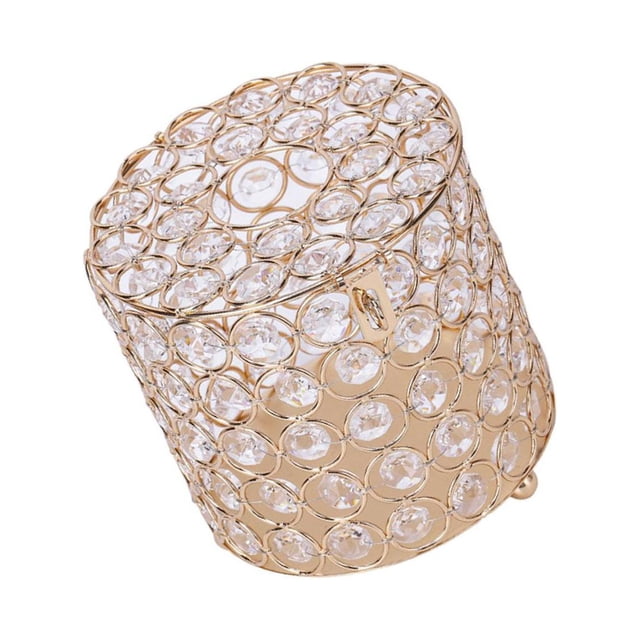 Cateissary Porta pañuelos de estilo moderno de cristal, caja de almacenamiento de servilletas redonda, dispensador de cubierta, decoración Almacenamiento y organización del hogar