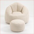 thumbnail image 2 of Adult Bean Bag Chair with Footrest – Soft High-Density Foam Lazy Sofa | Microfiber | Bowl Shape, 2 of 26