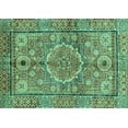 thumbnail image 1 of Ahgly Company Indoor Rectangle Abstract Turquoise Blue Modern Area Rugs, 5' x 8', 1 of 4