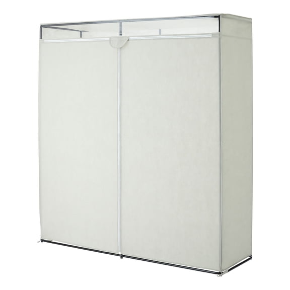 Mainstays Adult Single Steel Tier Zippered Extra Wide Clothes Closet, 60", Grey Pumice