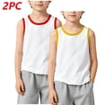 thumbnail image 2 of Asxite Toddler Tank Top Solid Color Sleeveless Breathable Active Casual Summer Blouses 2-12Y, 2 of 6