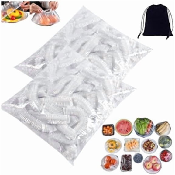 Reusable Elastic Bowl Covers, Plastic Lids Stretch Wrap BPA Free Kitchen Reusable Food Storage Covers For Household 200pcs Transparent(Q)