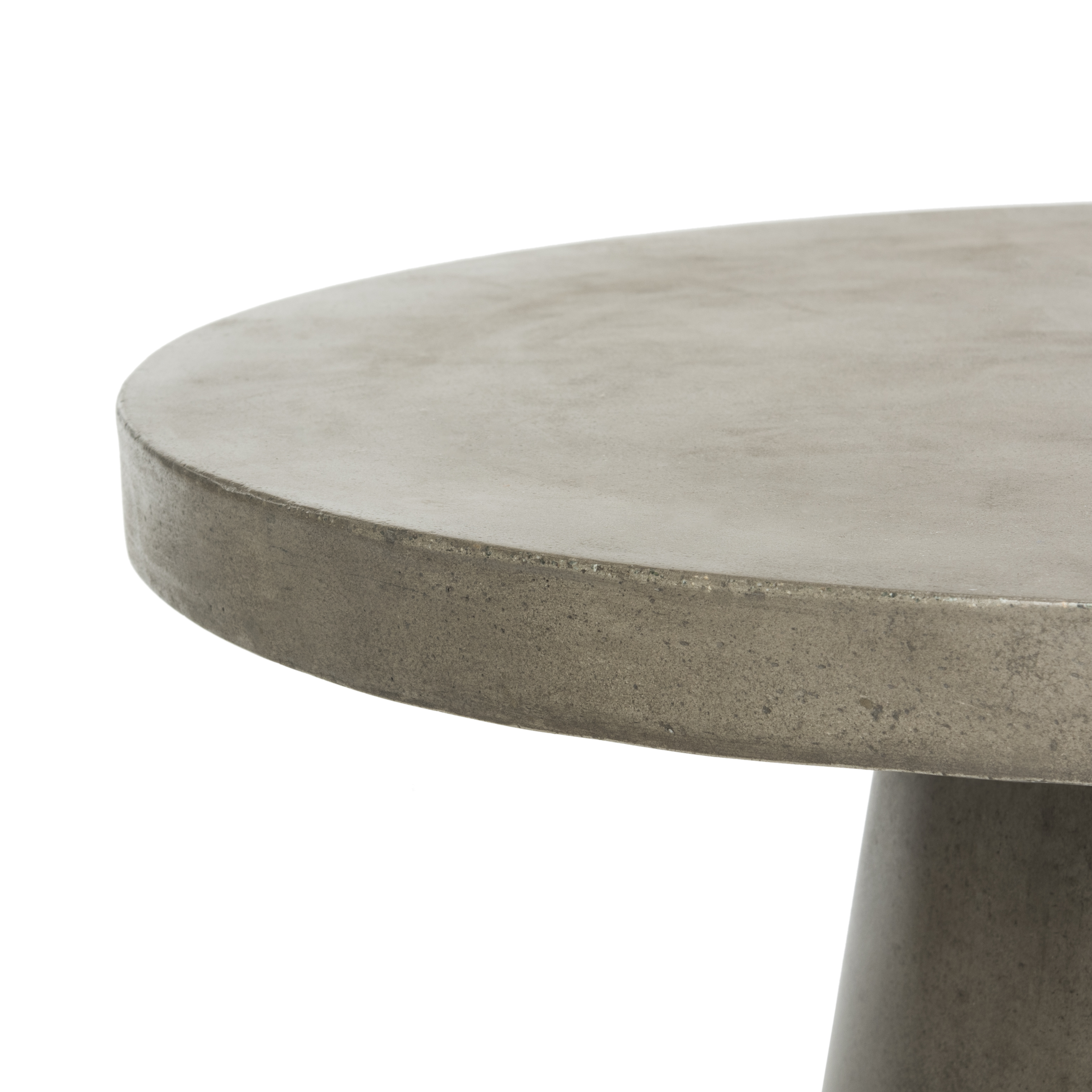 SAFAVIEH Outdoor Collection Delfia Concrete Round Coffee Table Dark Grey - image 5 of 8