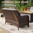 thumbnail image 3 of Vicllax 7 Pieces Wicker Patio Furniture Set 7-Seat Outdoor Conversation Set with 42" Fire Pit Table, 3 of 11