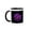 Black/White, variant on 3drose, Macro Photograph of a Purple Aster on Black Background., 11oz Mug
