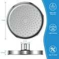 thumbnail image 3 of 2024 New Shower Head High Pressure Rain Shower Heads with 360°Adjustable Angles, Anti-Clogging Silicone Nozzles, Luxury Bathroom Showerheads Waterfall Showerhead, 3 of 5