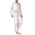 thumbnail image 3 of Kll Cute Pigs Sleepwear Mens Flannel Pajamas,Long Cotton Pj Set, 3 of 9