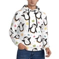 thumbnail image 2 of Salouo Colorful Hearts Penguin Pattern Men's Fall Hoodie Sweatshirt,Sport Hoodie with Pockets for Men Pullover Casual Hooded Sweatshirt-Medium, 2 of 7