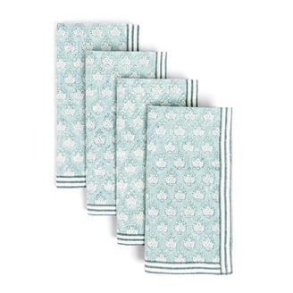 Bedding Craft Cloth Dinner Napkins Set Of 12 – 18x18 Inch, Multicolor Lace Print, Reusable Fabric Napkins For Dining & Events