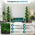 thumbnail image 4 of Artificial Boxwood Spiral Topiary,Topiary Trees 4 Ft Tall With Realistic PVC Leaves,Replaceable Leaves For Long Lasting Green,Boxwood Topiary For Front Porch Or Balcony,2 Pack, 4 of 8