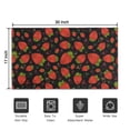 thumbnail image 5 of Red Strawberry Plants Fruit Pattern Black Pattern Door Rugs,Washable Non Slip Door Mats Indoor,Decorative Door Mats,Entry Mat Indoor for Entrance,Bedroom,Kitchen,Bathroom,17"x30", 5 of 6