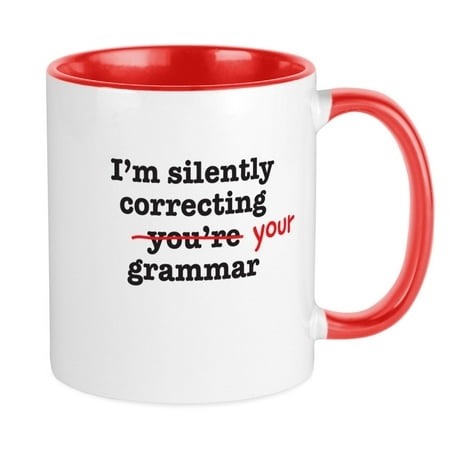 

CafePress - Silently Correcting Grammar Mugs - Ceramic Coffee Tea Novelty Mug Cup 11 oz
