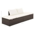 thumbnail image 2 of vidaXL Patio Bed, Outdoor Lounge Bed, Adjustable Sides, Weather-Resistant, Poly Rattan Frame, 2 of 4