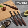 thumbnail image 4 of Vesteel Knife Block Set for Kitchen, 15-Piece High Carbon Stainless Steel Knives Set with Ergonomic Handle, Ultra-sharp & Rust Resistant, Walnut Brown, 4 of 9