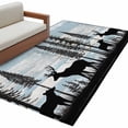 thumbnail image 2 of Deer Bear Runner Rug 2.7x5 FT, Non Slip Entryway Carpet, Retro Farmhouse Trees Forest Wooden Grain Washable Soft Floor Carpet Entrance Mat Non-Shedding Throw Rug for Hallway Laundry Room Bedside, 2 of 9