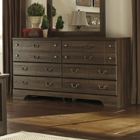 UPC 024052247510 product image for Ashley Allymore 6 Drawer Wood Double Dresser in Brown | upcitemdb.com
