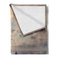thumbnail image 2 of Driftwood Soft Flannel Fleece Throw Blanket, Sunrise on the Water and Driftwood on the Sandy Beach Digital Image Print, Cozy Plush for Indoor and Outdoor Use, 50" x 60", Tan and Yellow, by Ambesonne, 2 of 5