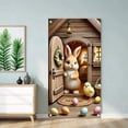 thumbnail image 2 of YWIYIUD 1PC Happy Easter Door Cover Easter Decorations, 71x35 Inch Easter Rabbit Eggs Door Banner Welcome Easter Banner Spring Theme Rabbit Door for Front Door Wall Indoor Outdoor Home Decor, 2 of 7